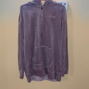 DKNY Sport Velvet Zip Up